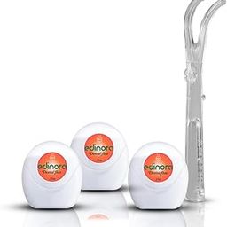 Dental Floss | PTFE Waxed | 25m Long Floss | Qty 3 | Edinora Dental Floss Holder | Extra Long and Sturdy | Qty 1 | Combo Pack-31