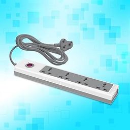 Goldmedal Spice Mini 4x1 Spike Guard, Colour: White & Grey, Max Load: 10A, Sockets: 4 International Sockets-29