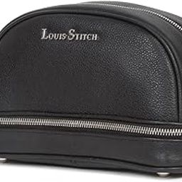Unisex Jet Black Italian Milled Leather Toiletry Kit Travel Organizer Pouch with Multiple Compartments Grooming Shaving Cosmetic Vanity Toileteries Bag for Men and Women (TK-SC-JB)-picture-45