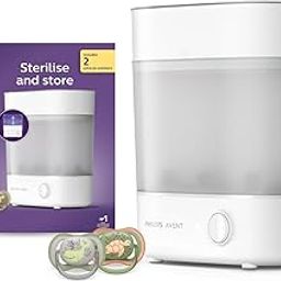 Philips Avent Sterilizer With Ultra Air Soother Combo I No.1 Brand Recommended by Moms Worldwide | Kills 99.9%* Germs in 10 mins Cycle with Natural Steam Sterilization I Stays Sterile Upto 24hrs* | SCF291/20 (Sterilizer with Ultra Air Soother 6 -18m Combo)-16