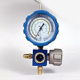 Mickko Value Accurate Single Gauge Series VMG-1-S-L – Low-Pressure Gauge for Refrigeration & AC Systems, Compatible with R22, R410A, R407C, R134A-10