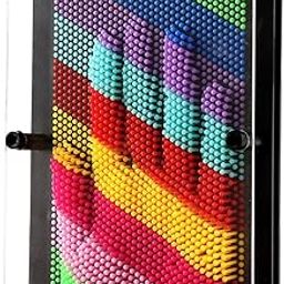 Sharkwill 3D Pin Art Sensory Toy Rainbow Needles Fidget Palm Board Extra Large(6 X 8 Inches) Arouse Sense Of Imagination Innovative Boundless Creativity-image-97