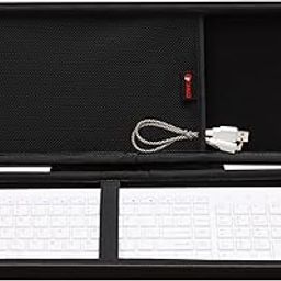 XANAD 75% 84-Key Keyboard CaseKeyboard Case,for Keychron K2 Version 2/ K2/ Q1/ V1, ASUS ROG Azoth 75%, Aula F75 Pro, Redragon K673 PRO(Black) -Inside: 17.1"x6.1"x1.3"-image-64