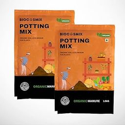 Biocosmix Potting Mix |Lightweight, Nutrient-Rich Soil for Home Garden Plants| Ideal for Indoor, Outdoor & Container Gardening Promotes Root Growth| 1.5kg Pack Each (Pack of 2)-18