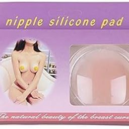 theodfashions Nipple Silicon Pad | Women's Adhesive Reusable Nipple Cover/Bra Pad/Thin Silicone Nipple Cover Pasties Cream-image-2