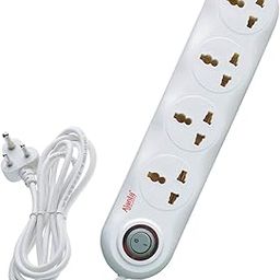 Ajanta Quartz Heavy Duty 4 Way Extension Board with Cable(White, 4 Meter), 125 Volts-13