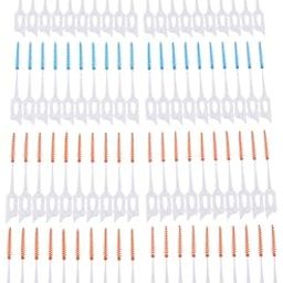 Club Bollywood®Interdental Cleaners (80 Pcs) Brushes Between Teeth, Tooth Cleaning Brush, Deep Clean Toothpicks|Health Care|80 Pieces Interdental Brushes(40 Pieces Blue Color+ 40 Pieces Orange Color)-image-83