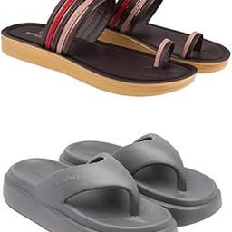 Extra Soft Classic Casual wear with Flexibility Technology Flat Combo for Women's/Girl's(6143+6110)()-image-84