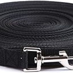 Dog Training Lead Long Rope Cotton Nylon Webbing Recall Obedience Line Leash For Pet 3M/20Ft (10.Feet, Black)-image-33
