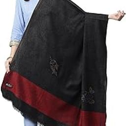 Women's Black Kani Jamawar Pure Wool Shawl_IJS84I_Black-image-88