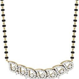 Yellow Gold and Solitaire Mangalsutra for Women-image-87