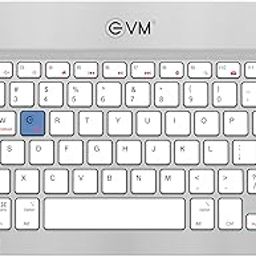 EVM EnEdge 9.7 inch Wireless Rechargeable Keyboard - Bluetooth 5.0 with Type-C Interface, Ultra-Slim & Lightweight, Compatible with Tablets, Smartphones WLKM-Silver-18