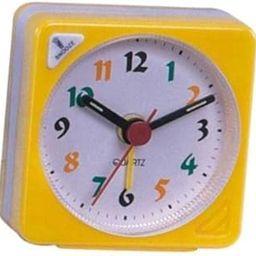 MYADDICTION 2xMini Travel Clock Gradient Sound Desk Alarm Clock Snooze Nightlight Yellow-30