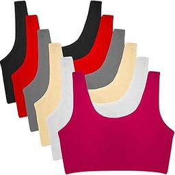 Sports Bra for Women & Girls, Cotton Non-Padded Full Coverage Beginners Non Wired T-Shirt Workout Bra with Regular Broad Strap (Pack of 3)-image-75