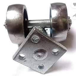 castersman 2" top Iron Wheel for Heavy Duty (Silver, Havy) Set of 4 Industrial Furniture Caster (Pack of4) (Screw & Washer Also Included)-image-51