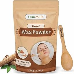 OurZone Facial Wax Powder - Sandalwood Flavour |Painless Herbal Hair Remover for Men & Women | No Chemicals, No Irritation – 100g | 3.5 oz-image-94