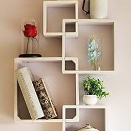Wall Shelves Set of 4 (White)-image-41