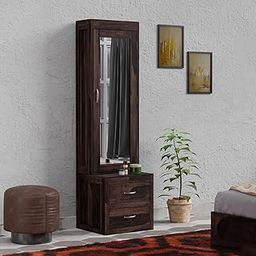 AADITYA CRAFTS Solid Sheesham Wood Dressing Table with 2 Drawer & 1 Door Storage for Living Room | Wooden Vanities for Home | Solid Wood Bedroom Furniture | (Walnut Finish)-image-107