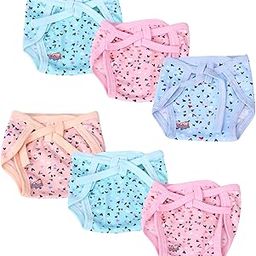 Mom's Darling Cotton Nappies for new born baby 0-6 months (Pack of 6) | Cotton baby langot | Soft, washable & reusable cloth diaper for new born baby| New born baby products/essentials |Multicolor-image-5