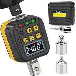 YIYEIE 1/2" Drive Digital Torque Adapter, 12.5-250Ft-lb/17-340 Nm, Color LCD Display, Digital Torque Wrench Adapter with ±2% Accuracy, Torque Wrench Calibration Tool for Torque Meter for Auto,Moto-19
