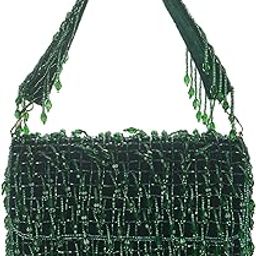Green green crystal flap bags II Women's Traditional Designer Clutch For Women & Girls II FLAP BAGS-image-1