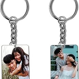 Personalised Photo/Name Keychain Customised Photo Key Chain With Picture For Bike, Car, Home, Office (Multicolour 5.7X4.4 Cm) Set Of 2 Keychains-26