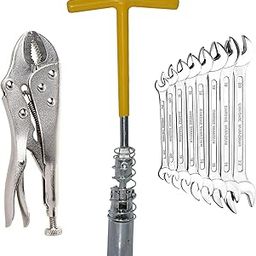 Digital Craft 16MM Spark Plug Wrench with 10-Inch Locking Plier & 8Pc Double Open Spanner Set – Heavy-Duty Hand Tool Kit for Automotive & Workshop Repairs-18