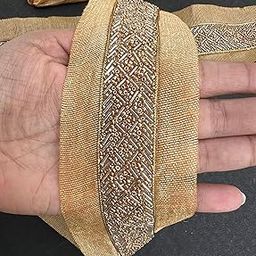 KAVYA FASHION Lace for Saree Border Finetage for Dresses, Sarees, Lehenga, Suits, Blouses, Dupatta, Chunri and Craft- 9 Meter (Golden)-image-50