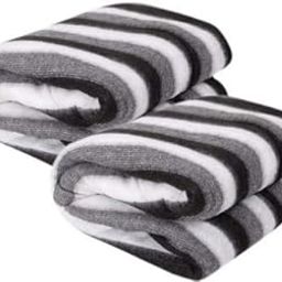 Wavva® Polyester & Polyester Blend 500 TC Blanket (Single_Black and White) Pack of 2-image-41