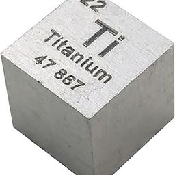 COYOUCO Titanium Cube 10mm 99.5% Ti Block for Element Collections Lab Experiment Material Hobbies Simple Substance Block Display DIY,Metal-picture-4