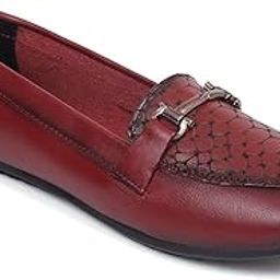 Genuine Burnished Leather Formal Loafers for Women ZFTR-01 | Crafted with Anti-Slip SoleI & Memory Foam Cushioned Insole for Formal & Casual Wear-image-18