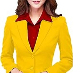 Mustard Yellow Women's Formal Blazer-picture-13