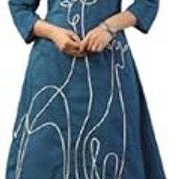 Women's Blue Printed Russian Silk Co-ord Set-image-47