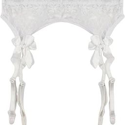 LICHTS®Women Garter Belt Strap Lace Bow Suspender Belt Dance Clubwear White|Clothing, Shoes & Accessories | Womens Clothing | Sleep | Garter Belts-image-36