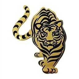 Tiger Luxe Golden Stainless Steel Brooch For Men-image-10