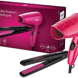 PHILIPS Miss Fresher's Straightener&Dryer Combo Kit For Everyday Styling,Multi, 1000 Watts-25
