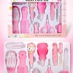 CVM ENTERPRISE Luxury Manicure Grooming Kit for New Born Baby | 10 in 1 Healthcare Accessories Set to Keep Infants & Toddlers Clean | Perfect Nursery Gift with Hair, Nail, Ear Grooming Tools for Kids-image-34