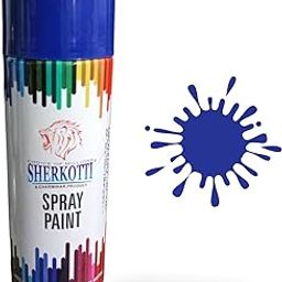 Conica Sherkotti Medium/Dark Blue Spray Paint, Quick Drying for Metal, Wood, Walls, Automotive Cars and Bikes (Pack of 1, 400ml)-image-66