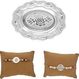 Sri Jagdamba Pearls Prestigious 30Gms Silver Rakhi Thali Hamper for Brother, Bhaiya | Rakhi for Brother Rakshabandhan-image-53