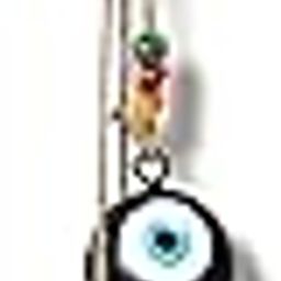 DULI Evil Eye Hanging Chimes – Pack of 5 Colored Metal Bells on Jute Rope |Wall Décor for Home, Balcony, Garden, Vastu Protection | 33 Inches Long Latkan with Soft Sound (MetalLatkan-ColoredEvilEye)-image-81