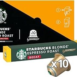 STARBUCKS Blonde Espresso Roast Decaf Coffee Pods (10 Capsules) | Medium Roast | Nespresso Compatible | Single Serve-image-93