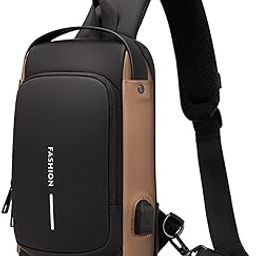Anti Theft Sling Bag, USB Charging Sport Bag Waterproof Shoulder Bag Multifunction Crossbody Bag for Men Women-image-6