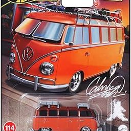 Hot Wheels Boulevard 1967 Volkswagen Samba Bus Real Rider for 3 Years & Above (Orange)-image-64
