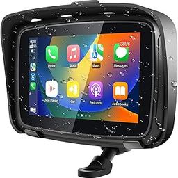 Professional Wireless Apple Carplay/Wireless Android Auto Touchscreen for Motorcycle, 5 Inch Portable Motorcycle GPS Navigation System Via Car Play/Android Auto, IPX7 Waterproof, 5G Dual Bluetooth-31