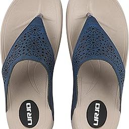 Women's Lf24 Extra Soft Slippers with Cushion FootBed for Adult | Comfortable & Light Weight| Stylish & Anti-Skid| Waterproof & Dailywear Chappal for Ladies/Girls (Welcome)-image-5