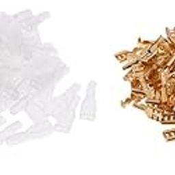 LOOM TREE® 100 Sets 6.3Mm Female Spade Crimp Terminals Connectors + Insulating Sleeves | 100 Pieces Connectors 100 Pieces Insulating Sleeve-image-70