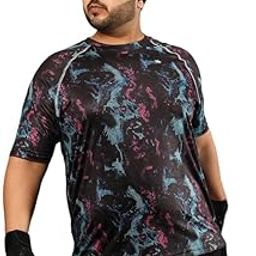 Instafab Plus Men's Basic Activewear T-Shirts for Casual Wear | Short Sleeves | Anti-Odor | Dri-Fit | Jersey T-Shirt Crafted with Comfort Fit & High-Performance-image-1