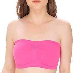 Tube Bras for Women Pink Strapless Bra for Girls-image-79