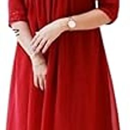 Women's Embroidered Georgette Flared Kurti with Net Sleeves and Crepe Lining for Festive-image-2