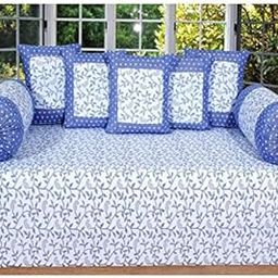 AK DECOR STORE 160 TC Cotton Diwan 1 Single Bedsheet, 90 X 60 Inches, Multicolour -Set of 8-image-57